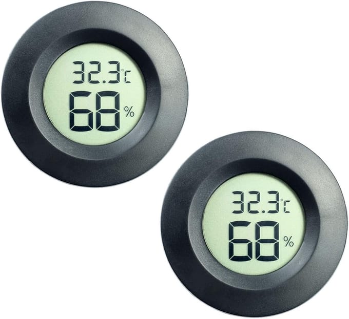 Mini Hygrometer Thermometer 2-pack - Digitale LCD Monitor voor Binnen en Buiten