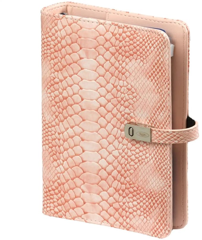 1111-68 Personal Agenda Ringband Croco Roze 1 week per 2 paginas 2026-2027-2028
