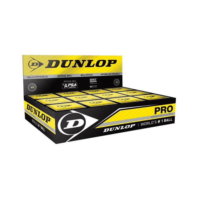 Dunlop - Pro (Double Dot)- 12 squash balls