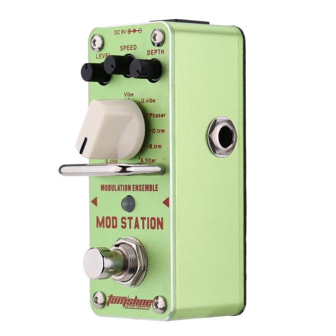 AROMA AMS-3 Mod Station Modulatie Ensemble Effectpedaal voor elektrische gitaar Mini enkel effect met True Bypass groen