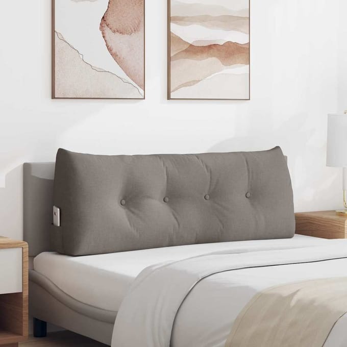 vidaXL - Rugkussen - Taupe - 120 - x - 24 - x - 50 - cm - Stof