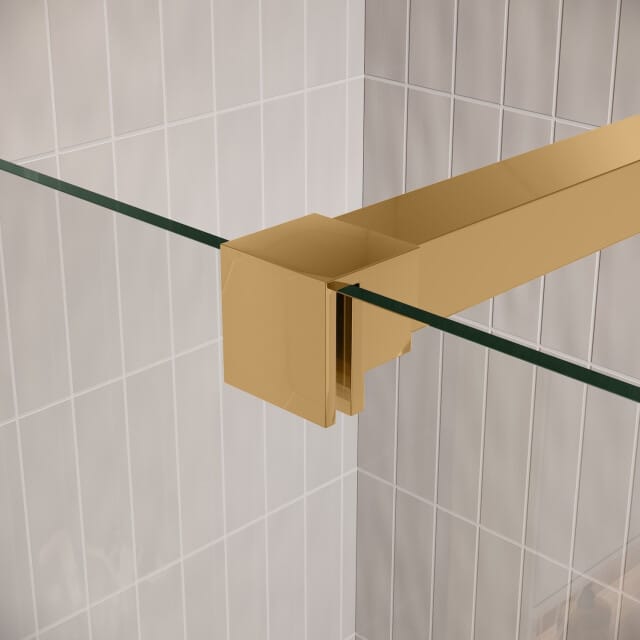 Badplaats Douchewand Florida 100 x 200 cm – Goud – Inloopdouche 8 mm Veiligheidsglas