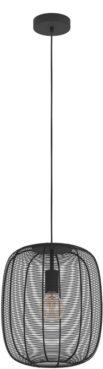 EGLO Derwen Hanglamp - E27 - Ø 32.5 cm - Metaal - Zwart