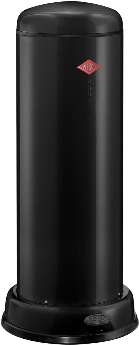 WESCO Big Baseboy Prullenbak met Soft Close | 30 Liter | Metaal - Zwart | Pedaalemmer
