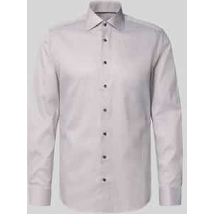 Slim fit zakelijk overhemd met kentkraag