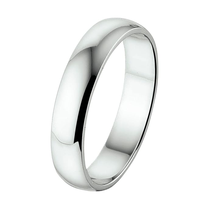14K Witgouden Ring A414 - 4 Mm Zonder Steen 4104186