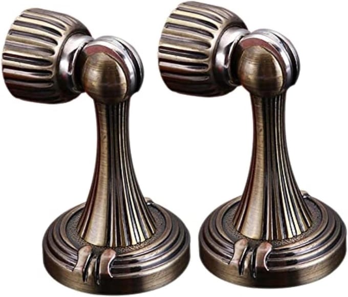 Deurstopper - Deurvanger deurstop - Bescherming muren - Magnetisch soft-close - 2 stuks - Brons