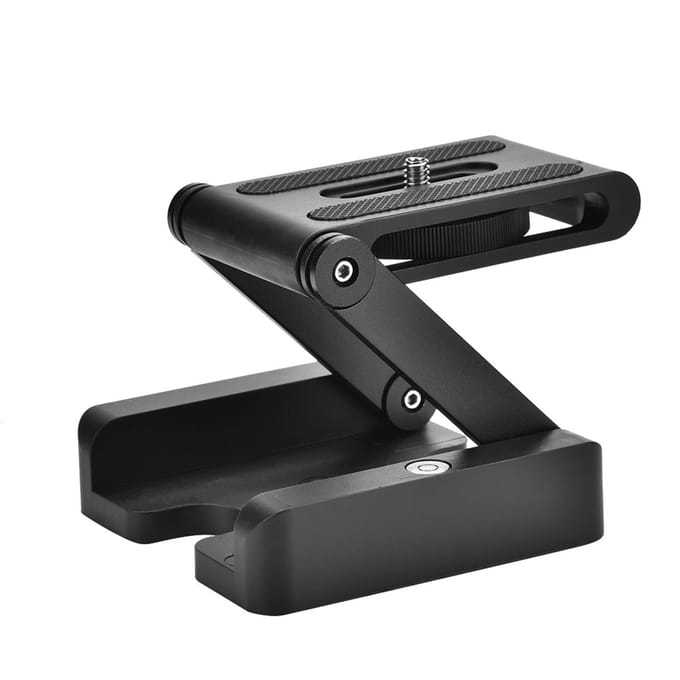 Z-Type Kantelbare Flexibele Opvouwbare Statiefkop 1/4  Montageschroef voor Nikon Canon DSLR black