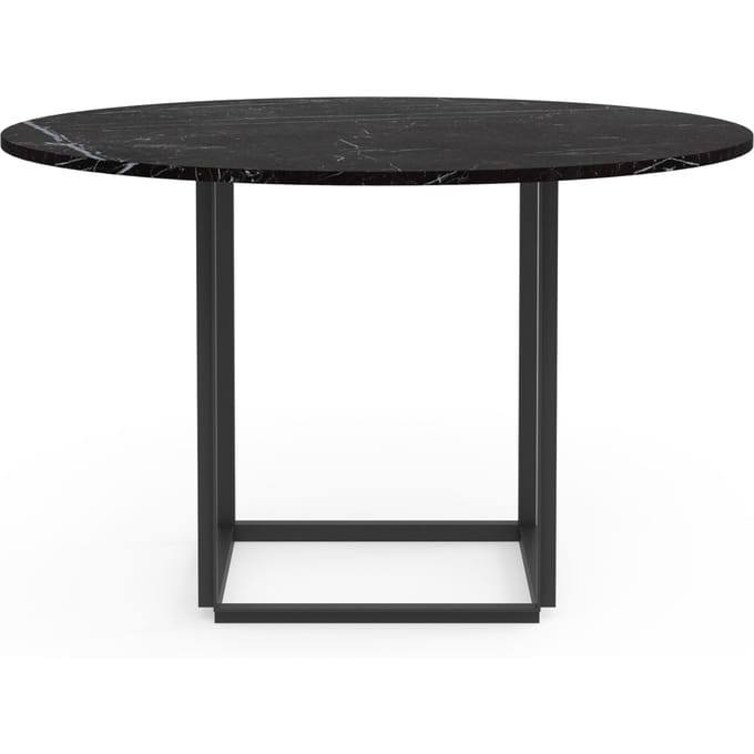 New Works Florence Dining Table - black marquina marble - Ø 120 cm
