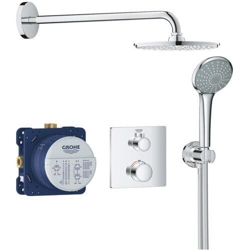 Grohe Grohtherm shower system concealed with Rainshower Cosmopolitan 210 34734000