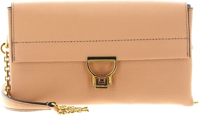 COCCINELLE Leren Schoudertas Arlettis Handbag Toasted Beige