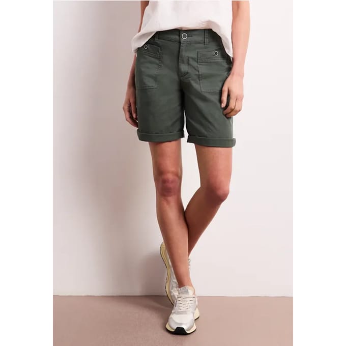 Straight Legs bermuda met omslag