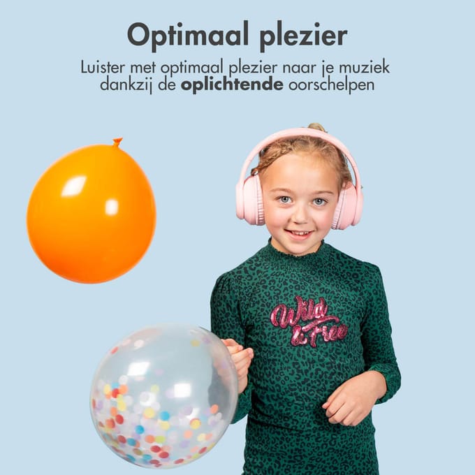 imoshion Kinder Koptelefoon LED - Bluetooth en Decibelbegrenzer - Kinderkoptelefoon Draadloos en Met Draad