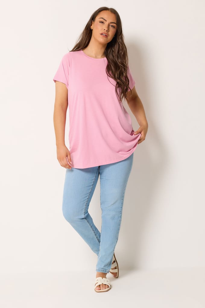 Yours Roze Tshirt Met Korte Mouwen Size 42