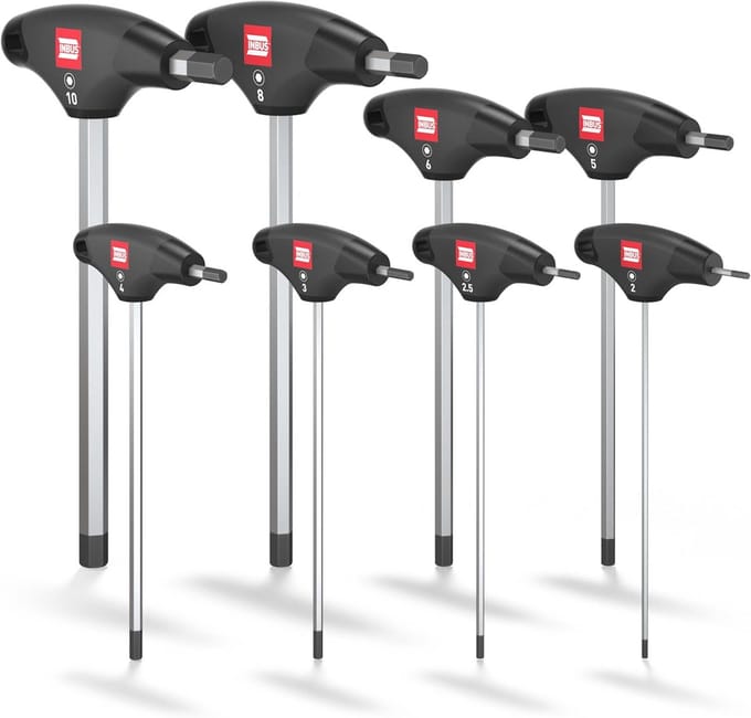 T-Handvat Inbussleutel Set 8-delig, 2-10mm, met HybridTouch