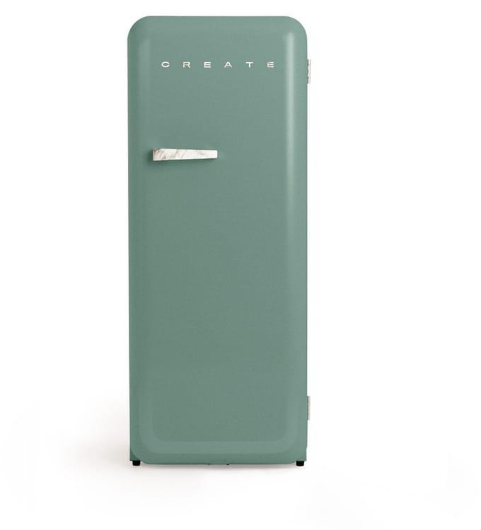 CREATE - Koelkast in retrostijl - Sage - Handvat Marmer - FRIDGE RETRO 281L