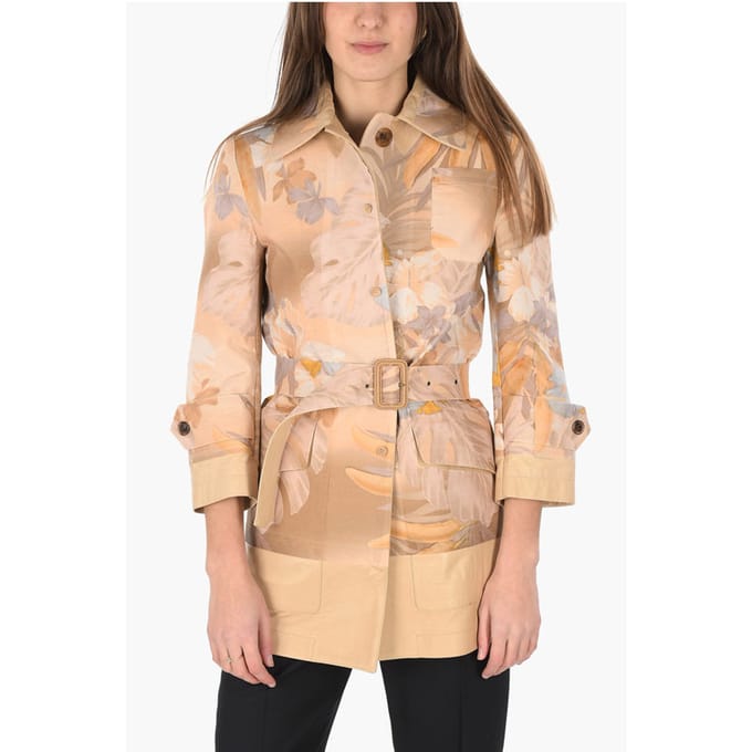 MM0 leren details blazer met riem in roze