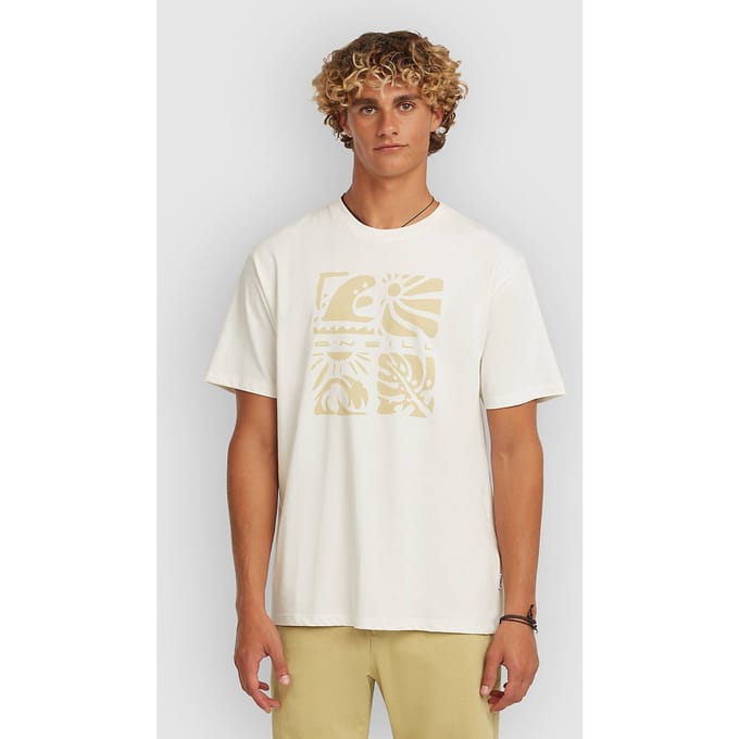 O'Neill Melange Front Print T-Shirt wit