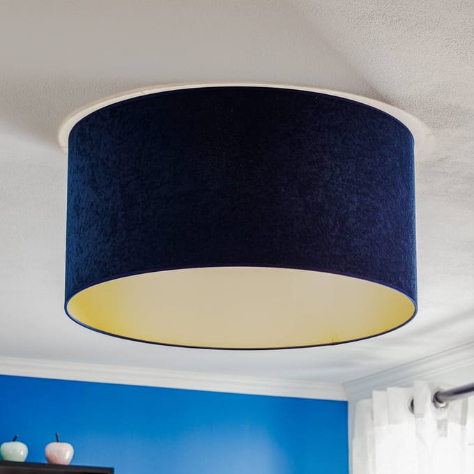 Duolla Plafondlamp Golden Roller Ø 60 cm donkerblauw/goud