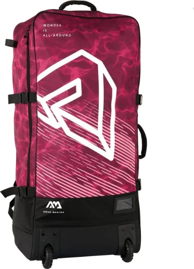 SUP board premium rugzak op wielen Aqua Marina 90 L - Raspberry kleur