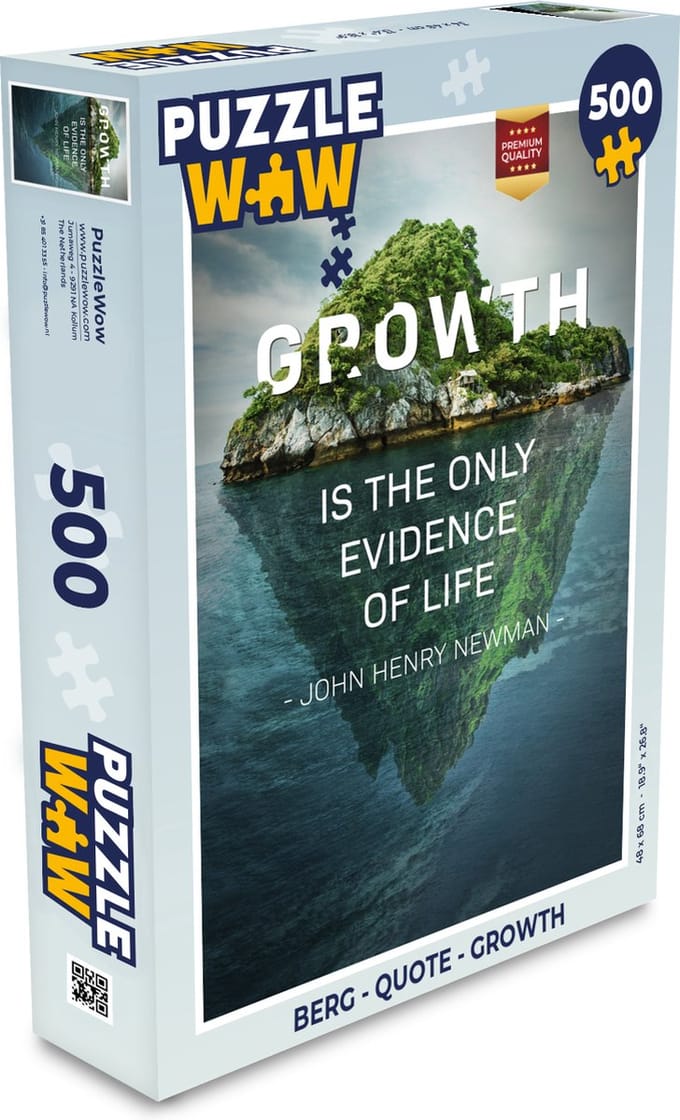 Puzzel Berg - Quote - Growth - Legpuzzel - Puzzel 500 stukjes