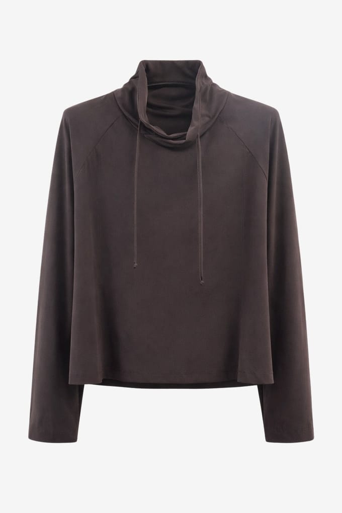 Maren top technical jersey | Chocolate - Chocolate / S