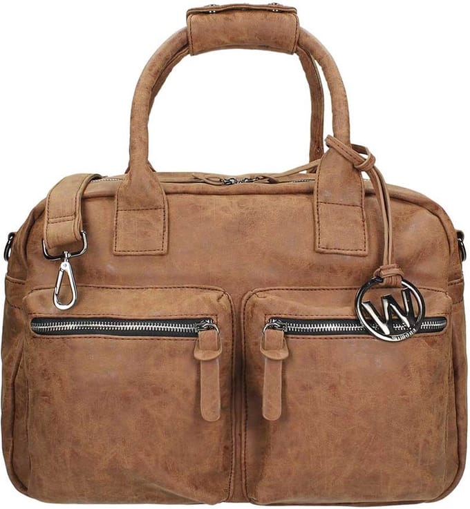 Wimona Alessia 1105 Schoudertas / Laptoptas - 15 inch - Bruin