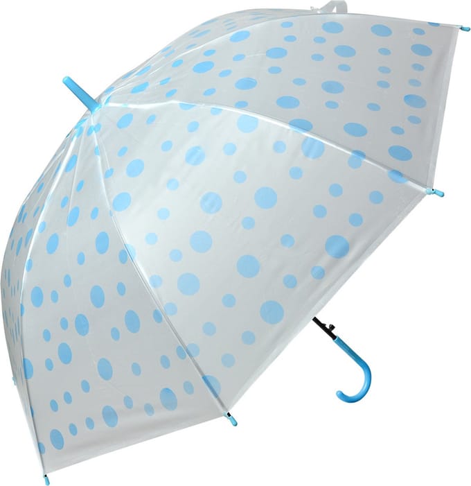 Clayre & Eef Kinderparaplu Ø 88x71 cm Blauw Wit Kunststof
