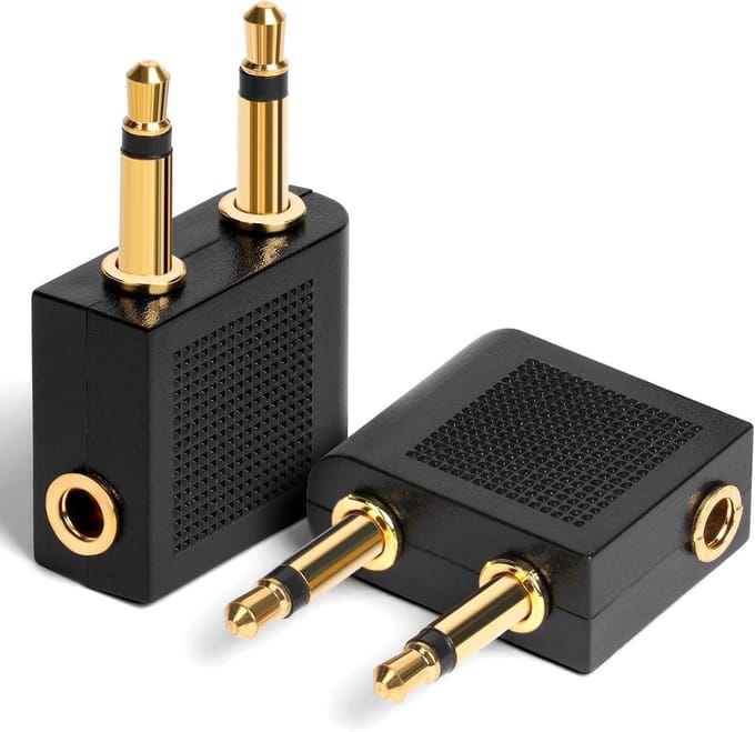 Pack van 2 Gouden Adapter voor Hoofdtelefoon - Universele 3.5mm Aansluiting voor Multimedia Systemen