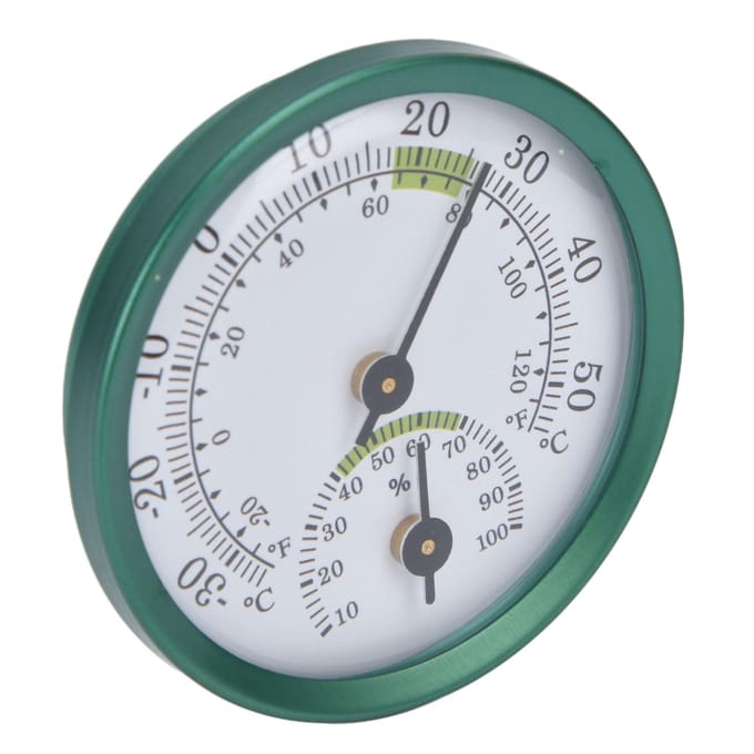 Mini Temperatuur Vochtigheid Meter Wandmontage Dunne Transparante Wijzerplaat Groot Scherm Temperatuur gray