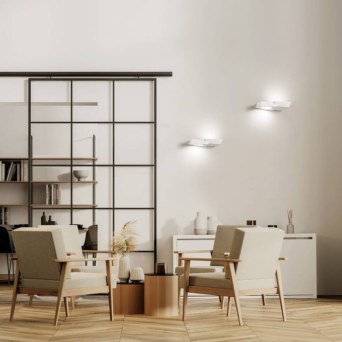 TECNICO by Sforzin Wandlamp Anchise van gips, up/downlight 2-lamps