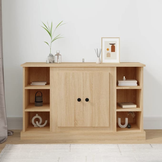 vidaXL - Dressoir - 100x35,5x60 - cm - bewerkt - hout - sonoma - eikenkleurig