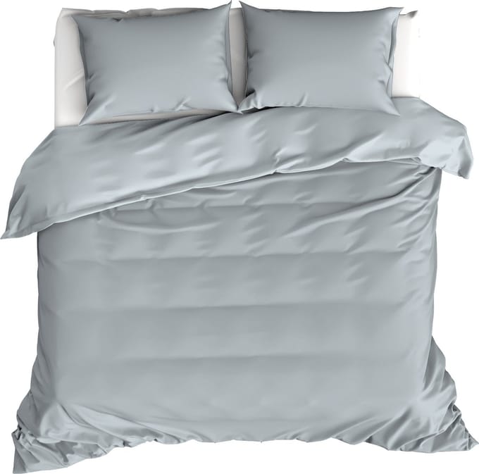 Moodit Dekbedovertrek Basil Stone Blue - Hotelmaat - 260 x 240 cm - Katoen