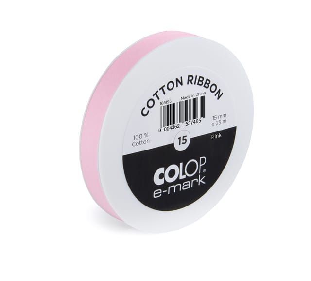 Lint Colop E-mark 15mmx25m roze