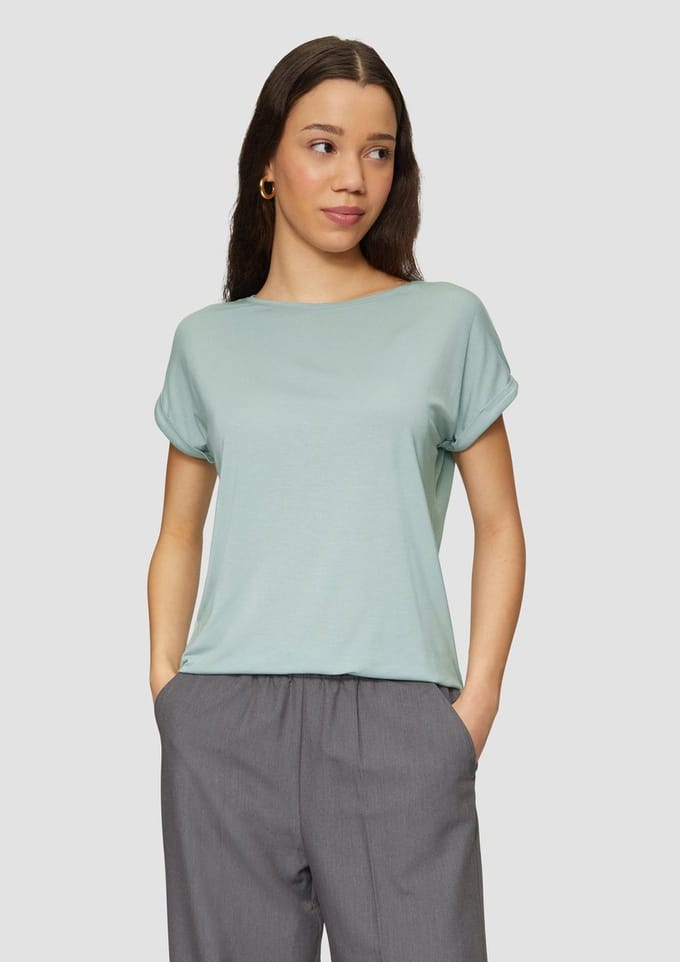 Q/S designed by - T-shirt - Maat M - - 7217 GREEN -