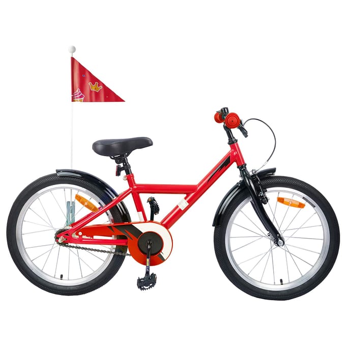 vidaXL - Kinderfiets - 18 - Inch - voor - 5-7 - jaar - oud - Rood