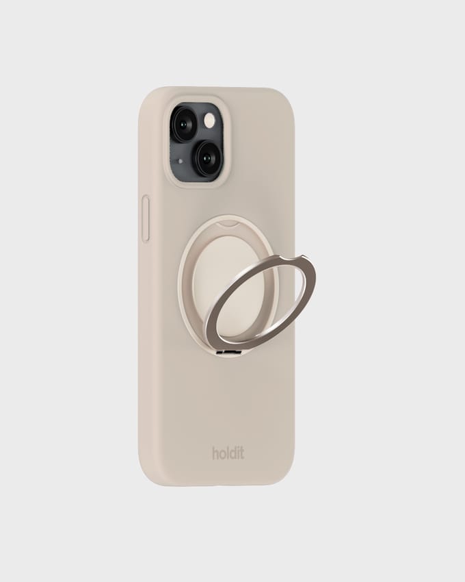 Silicone Stand Case Light Beige iPhone 13