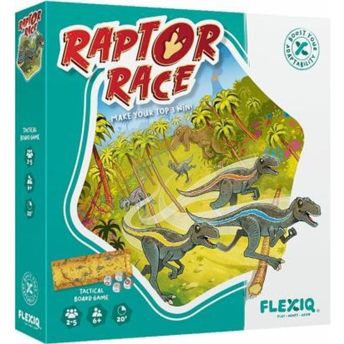 FlexIQ Raptor Race - Actiespel voor 2-5 spelers - Tactisch bordspel