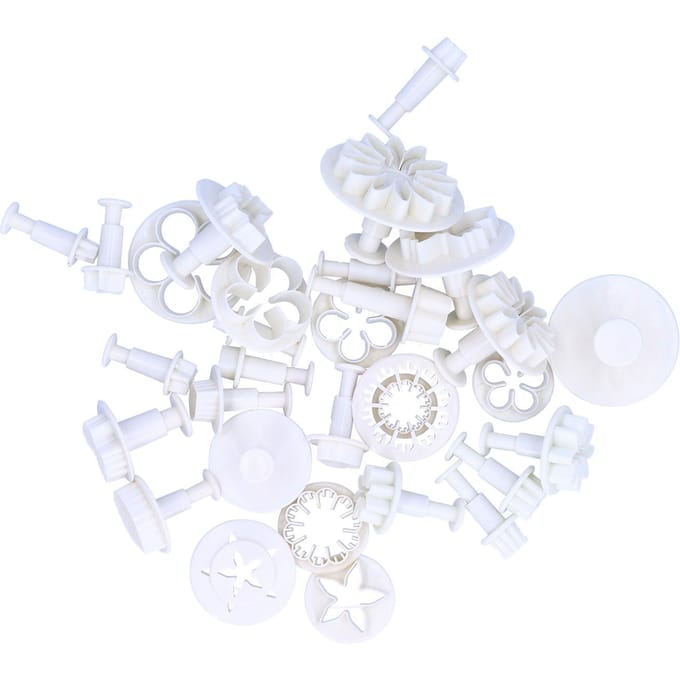 33 STKS/Set Fondant Taartvormen Koekjes Uitsteker Vorm Bakaccessoires DIY Gereedschap white