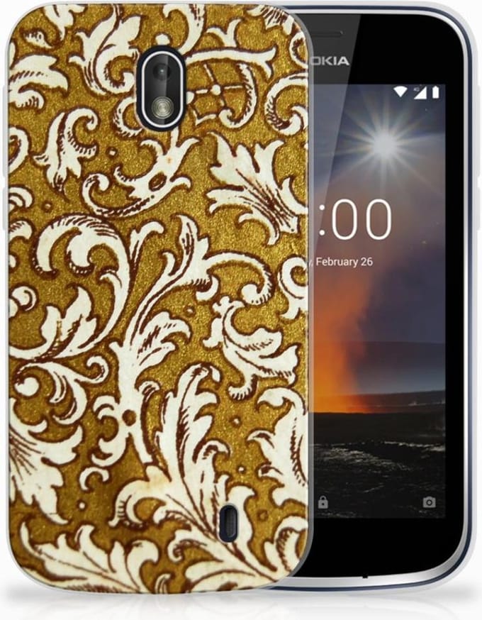 Siliconen Hoesje Nokia 1 Barok Goud