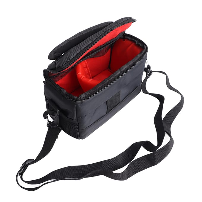 Cameratas Draagbare Lens Draagtas Mode Nylon Tas Waterdicht voor Buitenreizen black
