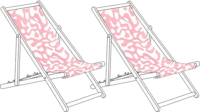 ANZIO/AVELLINO - Set van 2 hoezen - Abstract/Roze - Polyester