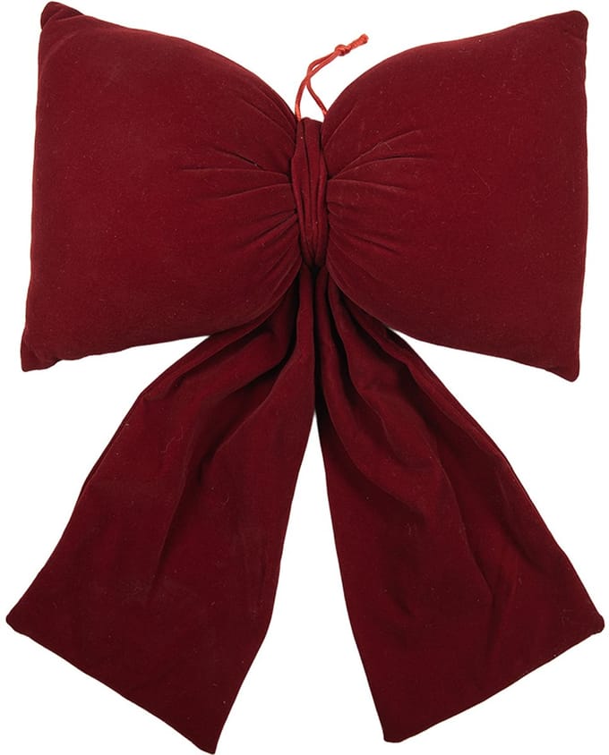 Clayre & Eef Decoratie Strik 28x10x40 cm Rood Synthetisch