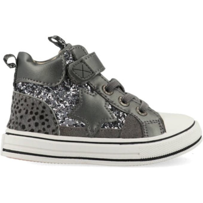 Sneakers | Meisjes | silver grey | Leer | Shoesme | Maat 35