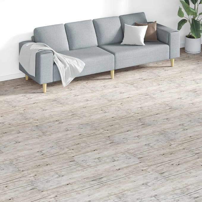 vidaXL - Vloerplanken - Grijs - 5,26 - m² - 18 - st - PVC