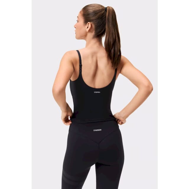 STRONGER - signature one strap tank top - Training singlet dames - Zwart