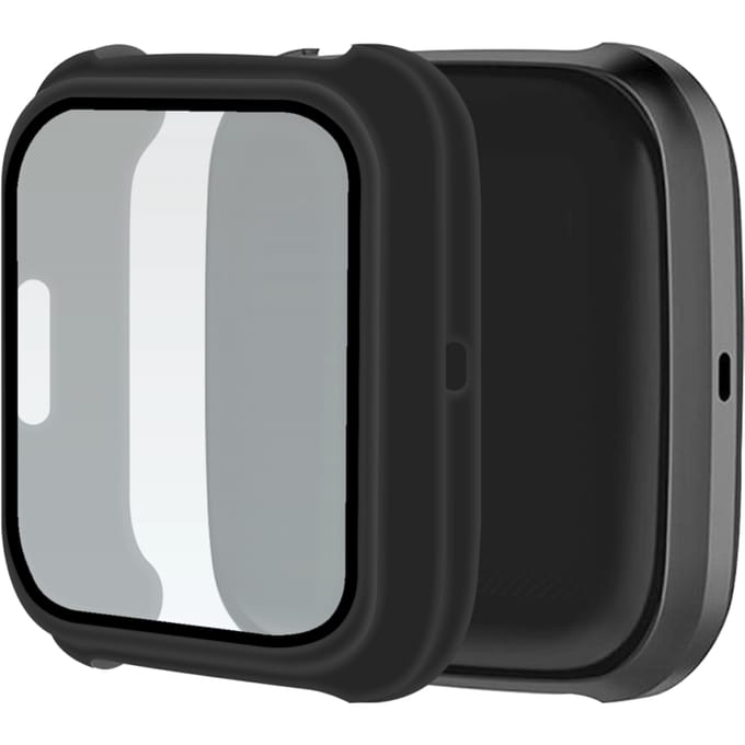 Fitbit Versa 2 Hoesje met Screenprotector gehard glas - Zwart