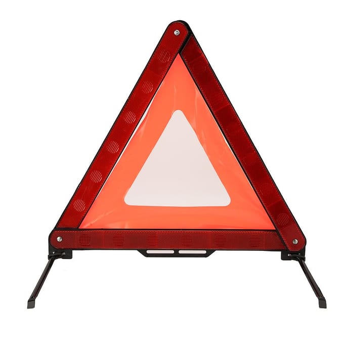 Panneau de Signalisation Réfléchissant d'Avertissement de Sécurité Pliable pour Panne d'Urgence de Voiture red