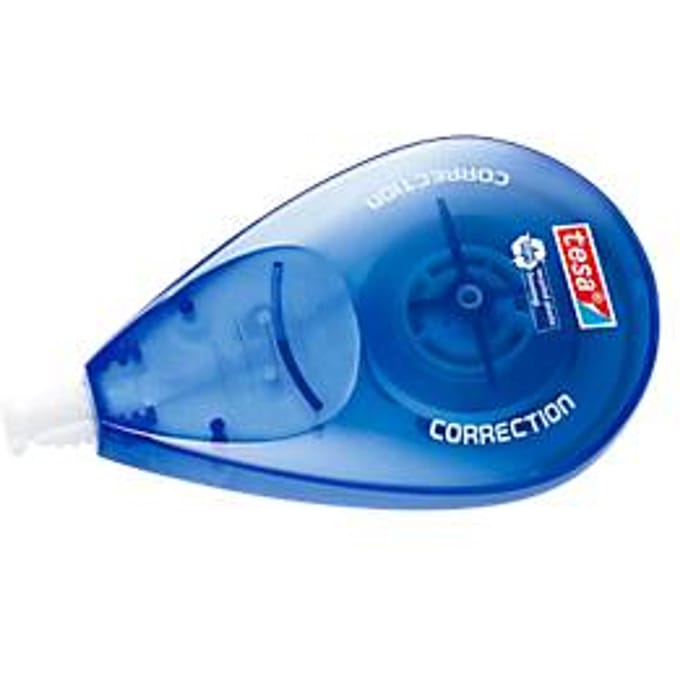 Correctietape tesa® ecoLogo® rechts & linkshandig  10mx4,2mm hangdoosje