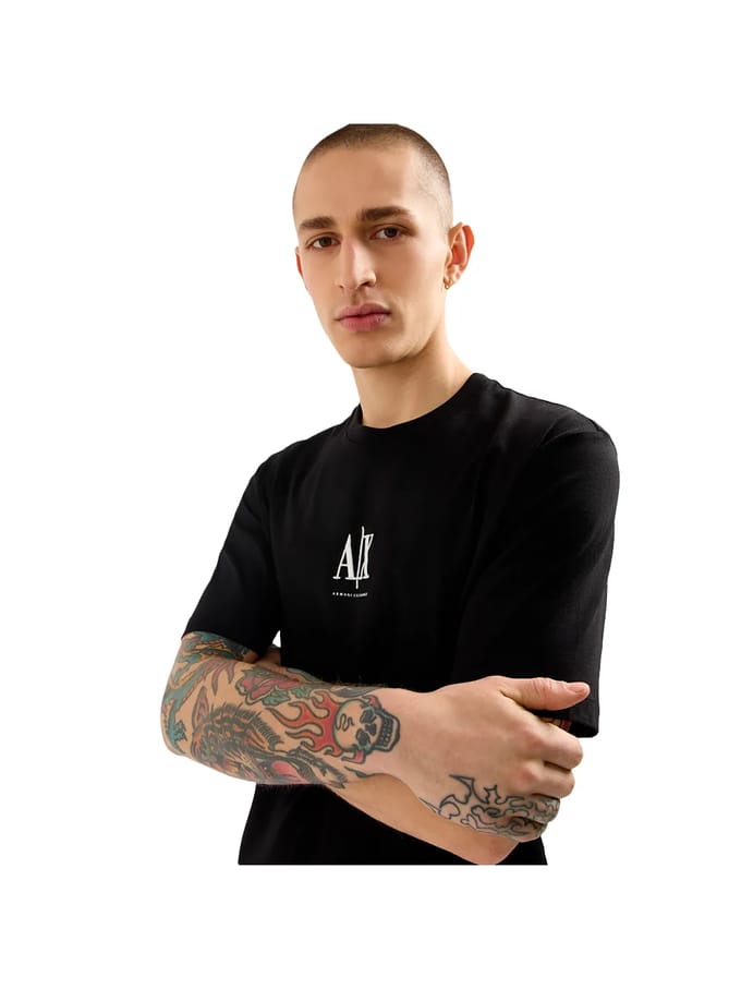 AX Logo TShirt 3H1T71 1J9PZ - Black Shirts